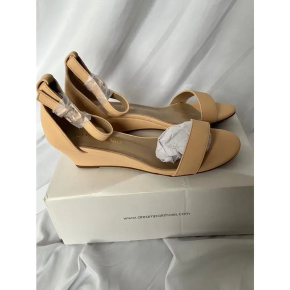 Women's Dream Pairs Ingrid Tan Wedges Size 8‎ - Picture 4 of 7